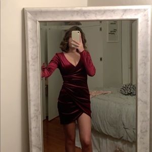 Holiday / Christmas velvet body con dress
